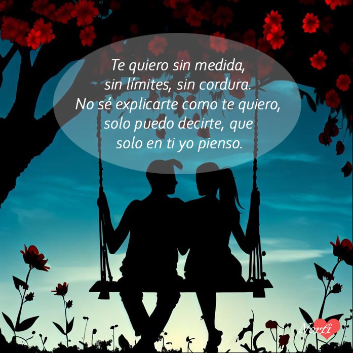 Silueta de dos enamorados sentados en un columpio bajo arbol