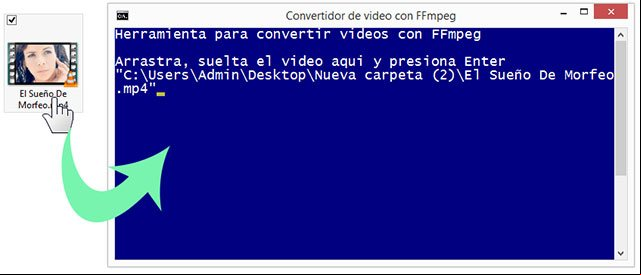 Usar archivo batch para convertir y codificar videos con FFmpeg
